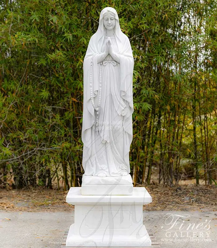 Lady of Lourdes in Statuary Marble