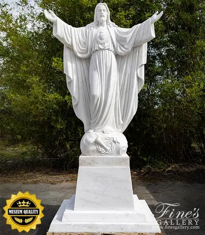 Monumental 10 Foot Tall Sacred Heart of Jesus Statue!