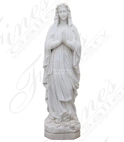 Lady of Lourdes Marble Statue - 49 Inch