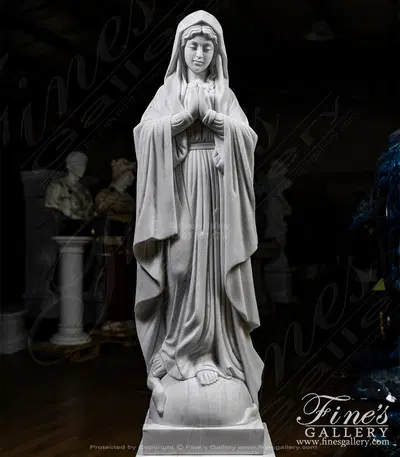 Our Lady Praying Marble Statue