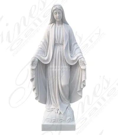Our Lady of Grace 43 Inch Statuary White Marble Statue