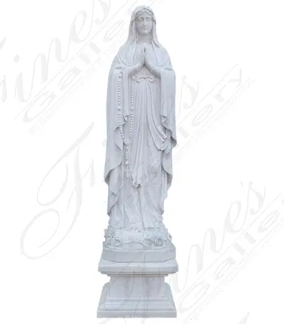 Museum Quality Lady of Lourdes Marble Statue