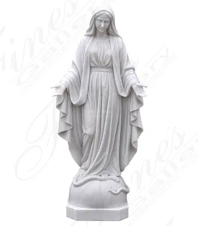 Our Lady of Grace in Statuary White Marble