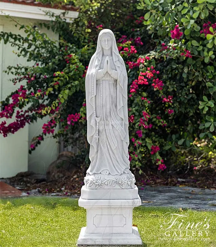 48 Inch Lady of Lourdes Marble Statue 