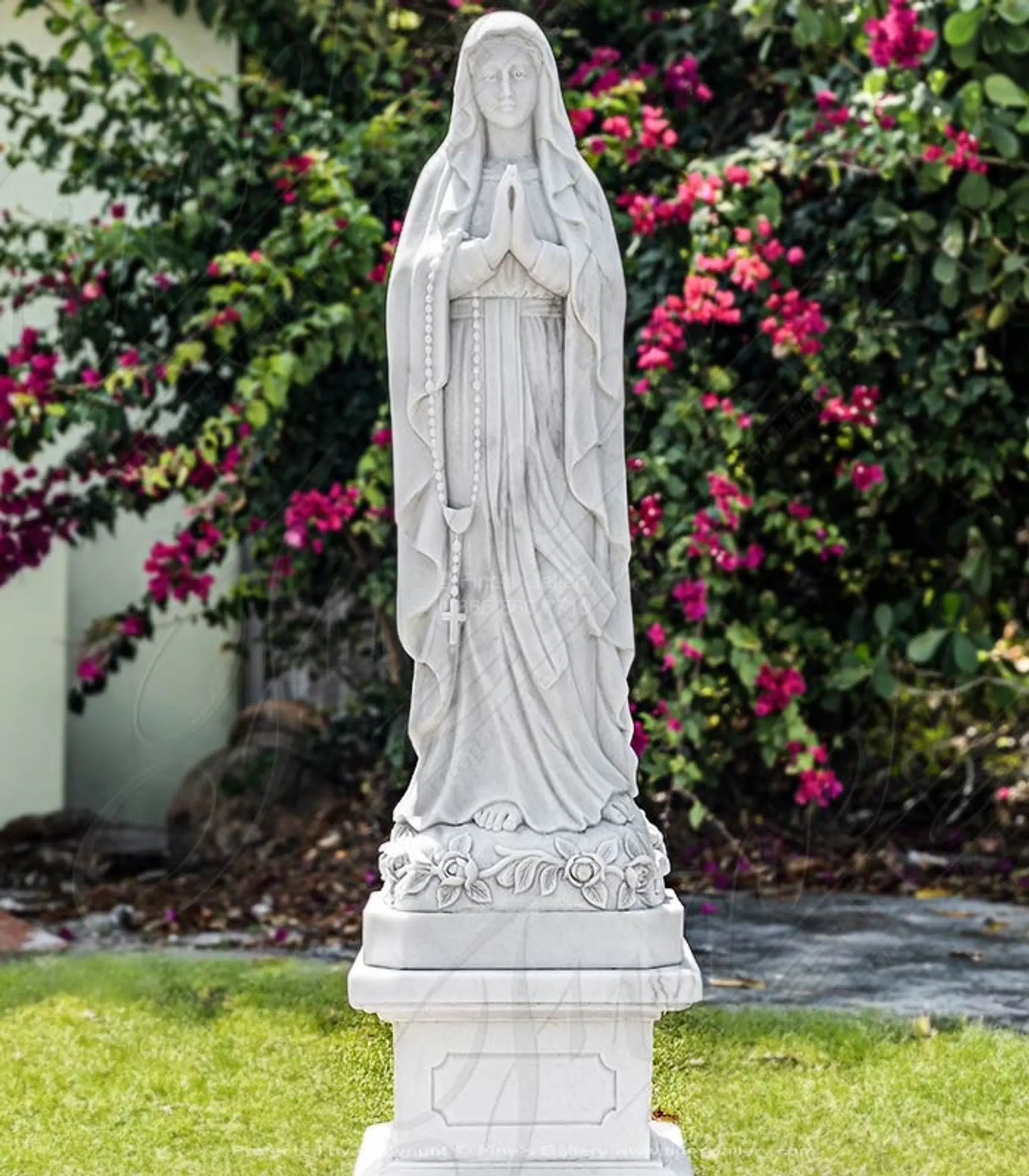 48 Inch Lady of Lourdes Marble Statue 