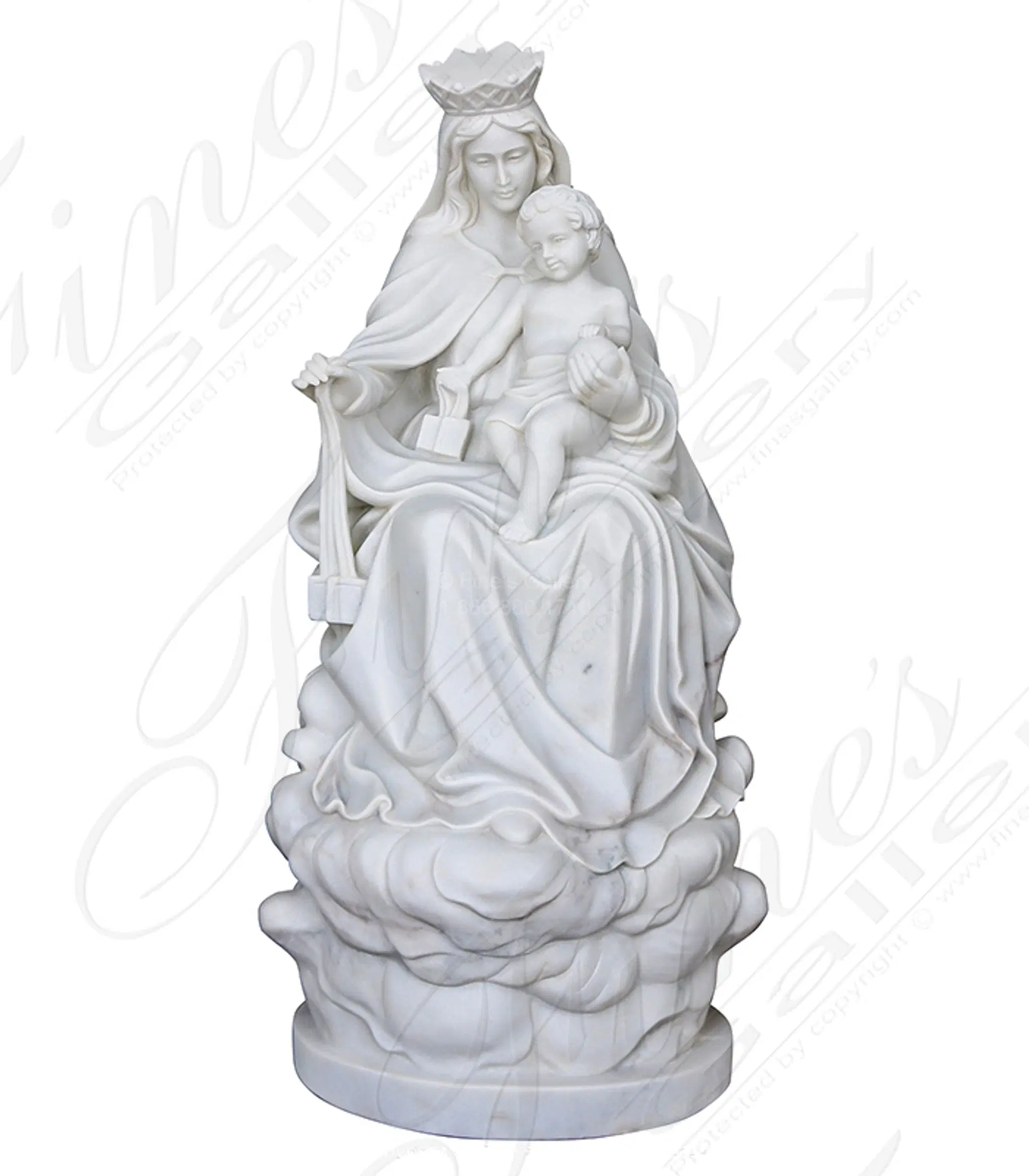 Mount St Carmel in Hand Carved Statuary White Marble