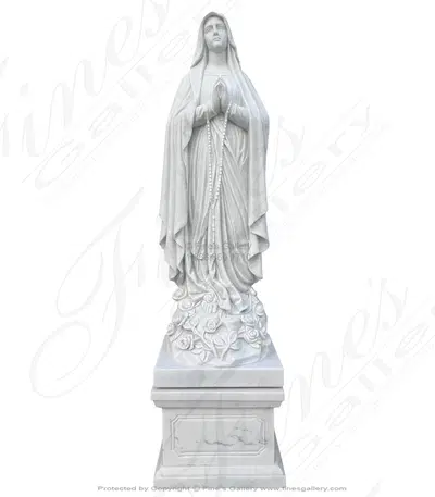 Our Lady of Lourdes in Statuary Marble
