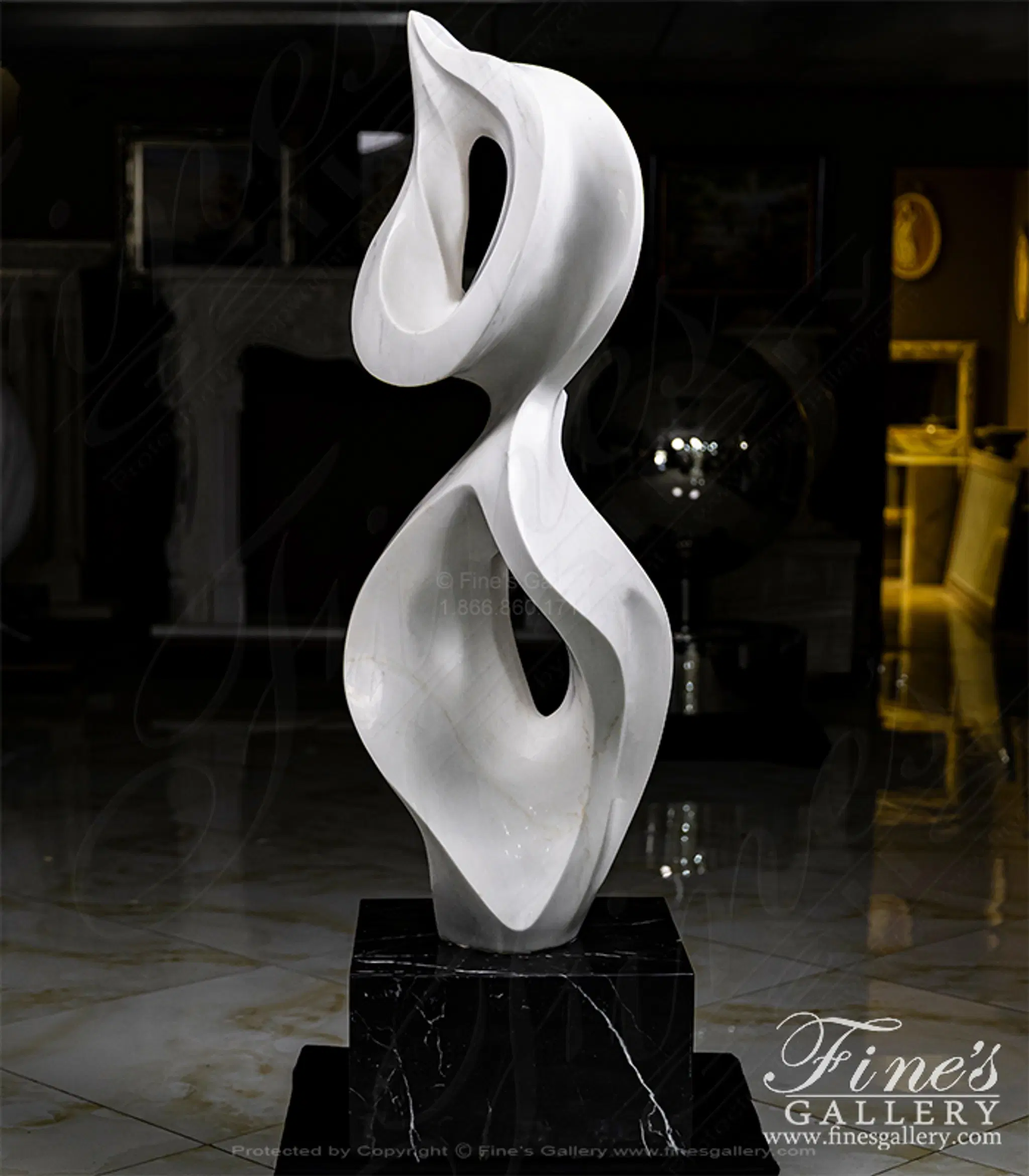 Abstract Marble Statue and Base