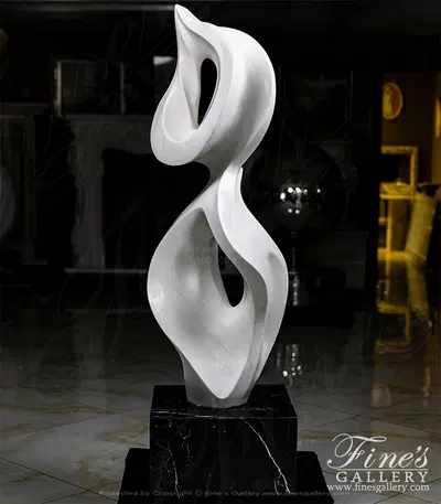 Abstract Marble Statue and Base