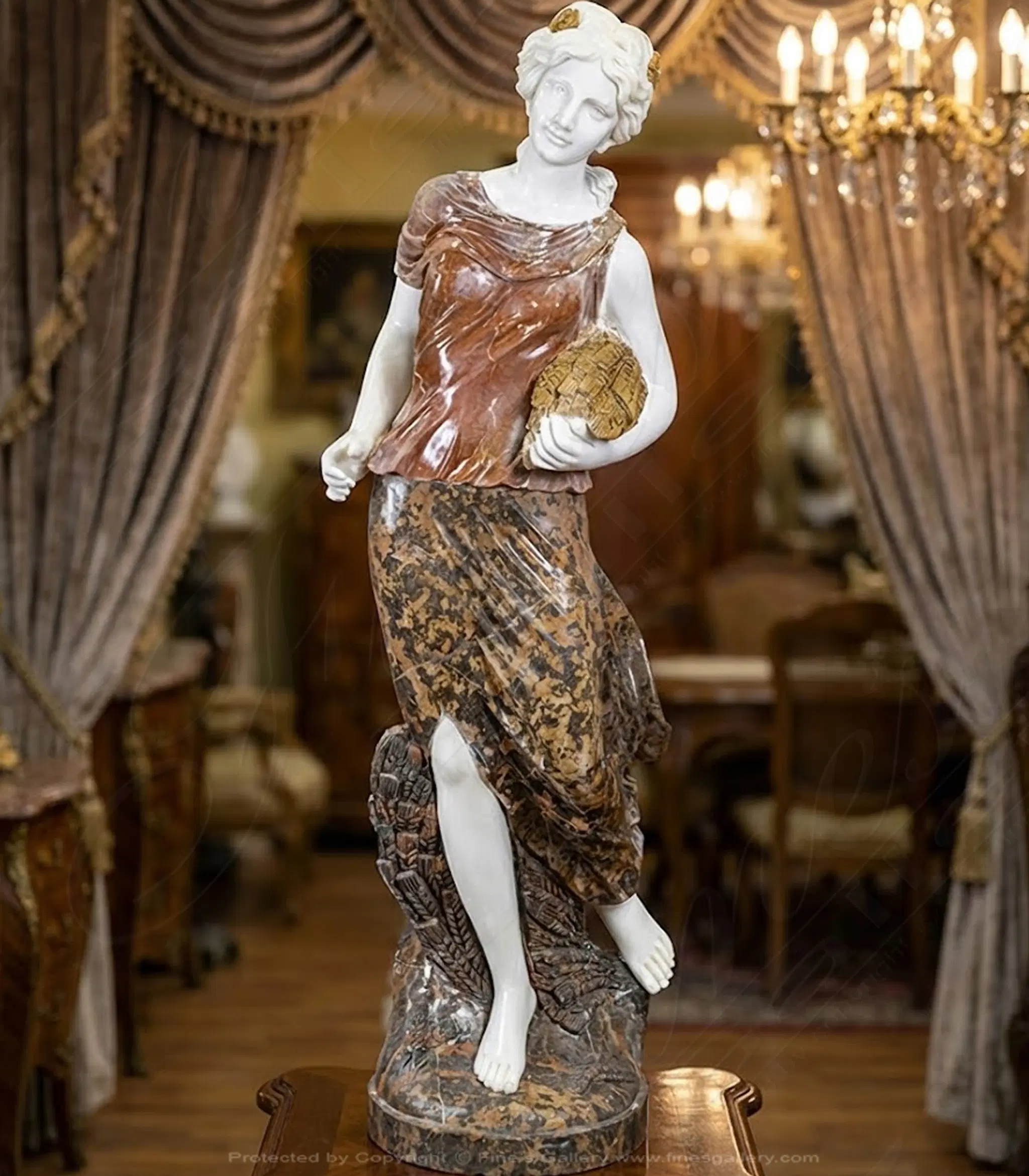 Life Size Four Seasons Statue in MultiColor Marble