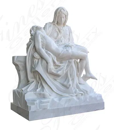 30 Inch Pieta Statue in Hand Carved Statuary