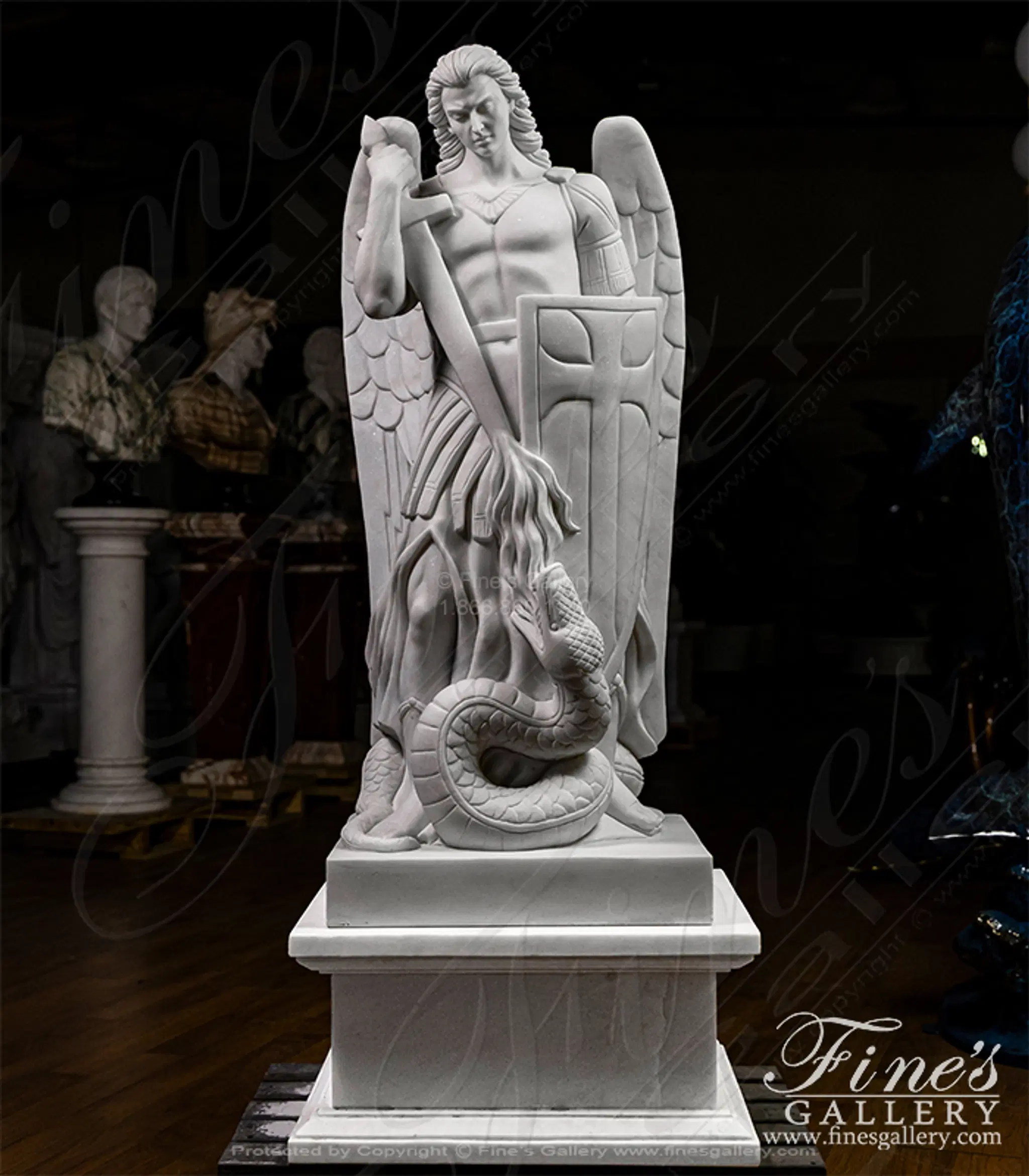 St Michael on Tepeyac Hill In Statuary Marble