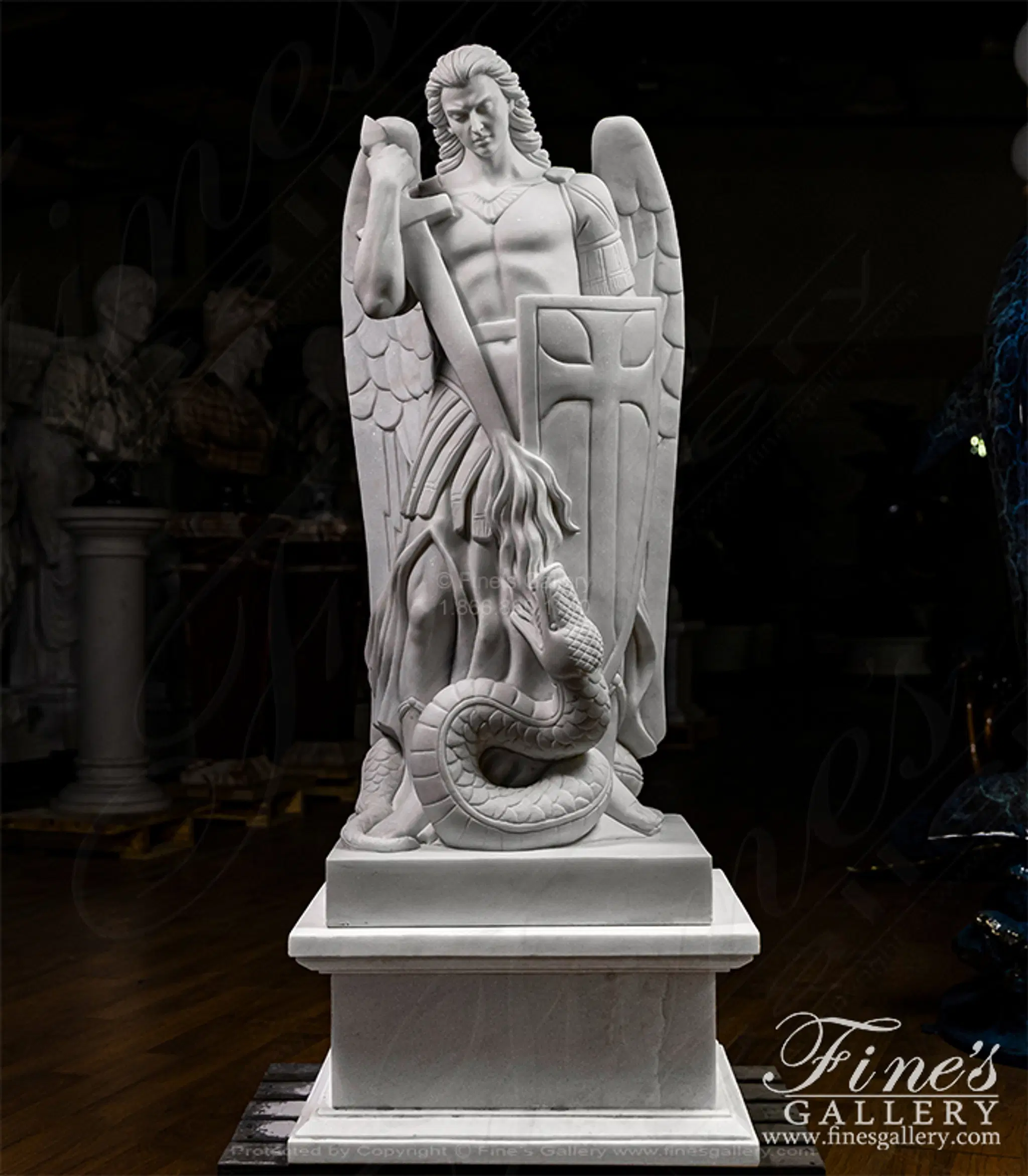 St Michael on Tepeyac Hill In Statuary Marble