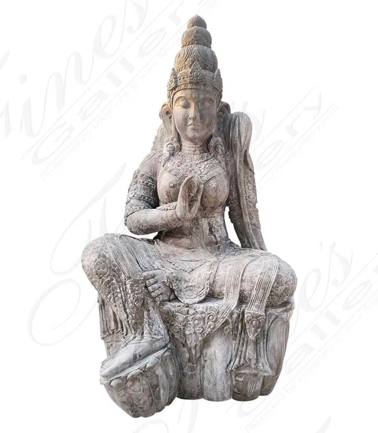 Oversized Buddha Statue in Empador Black Marble