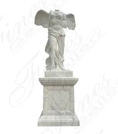 Winged Victory in Hand Carved Statuary Marble