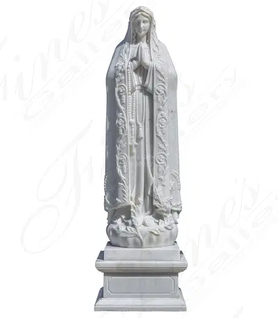 63" Our Lady Fatima Marble Statue 