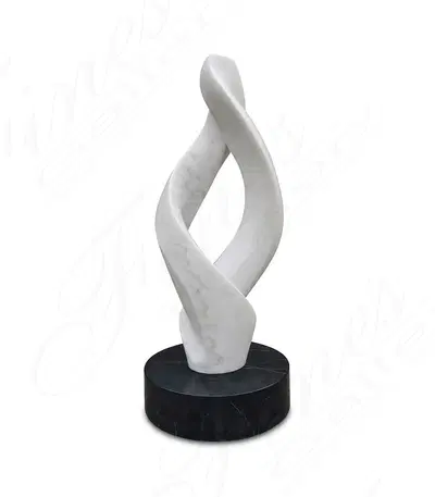 Contemporary Marble Sculpture in Statuary & Nero Marquina Marble