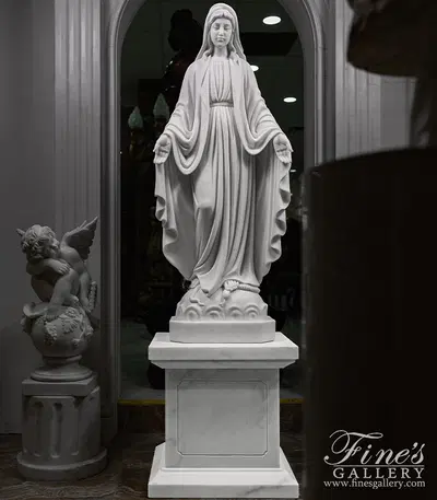 Our Lady of Grace Marble Statue in Statuary Marble