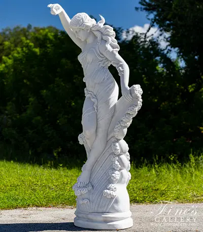 Water Nymph in Hand Carved Statuary Marble