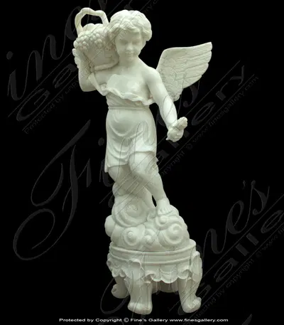 Child Angel w/Basket of Grapes