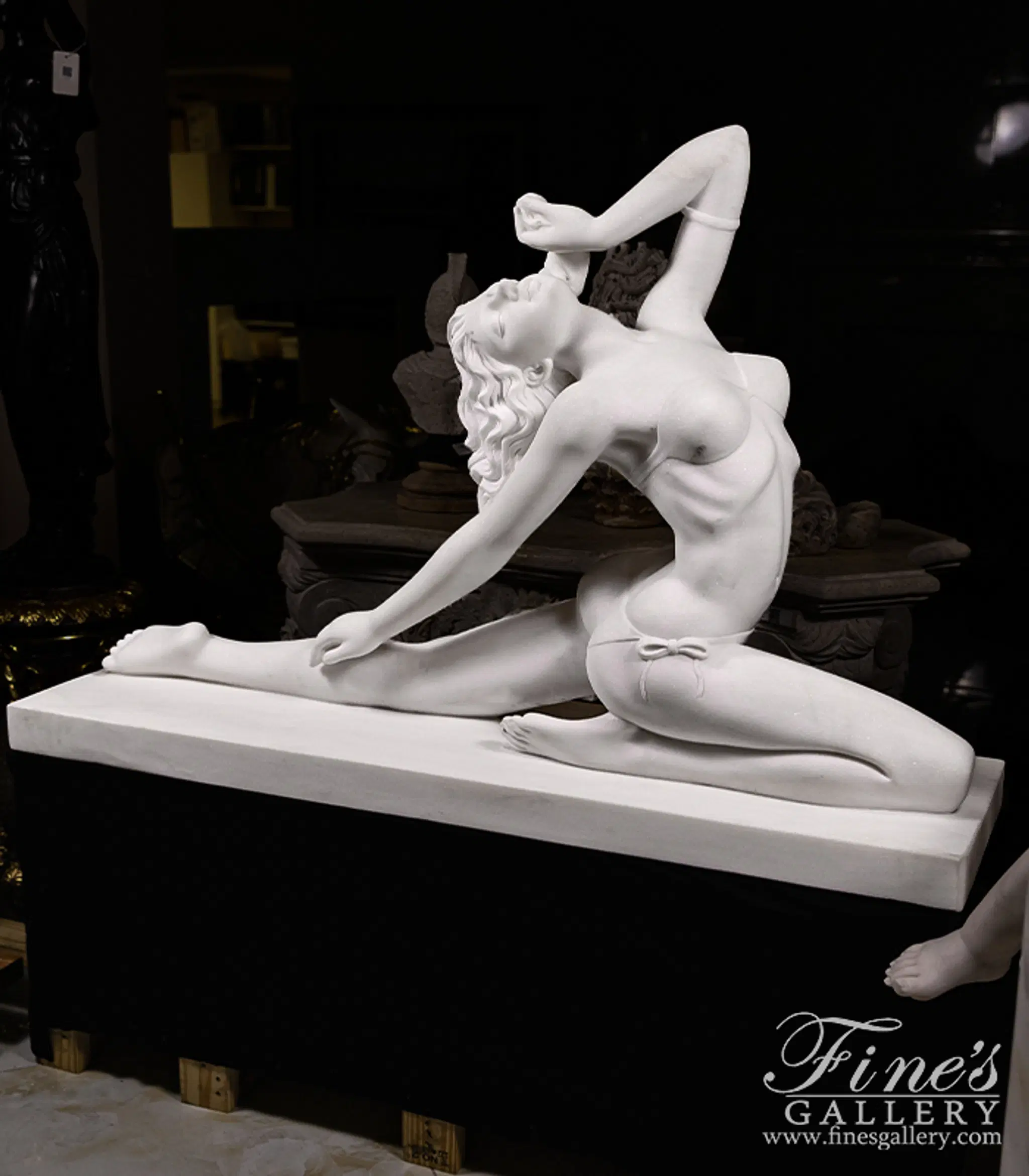 Bikini Female Figure in Statuary Marble — Model MS-368 — Hand-Crafted by Fine's Gallery