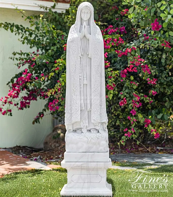 White Marble Fatima Statue