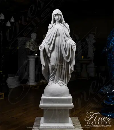 48 Inch Immaculate Conception Marble Statue