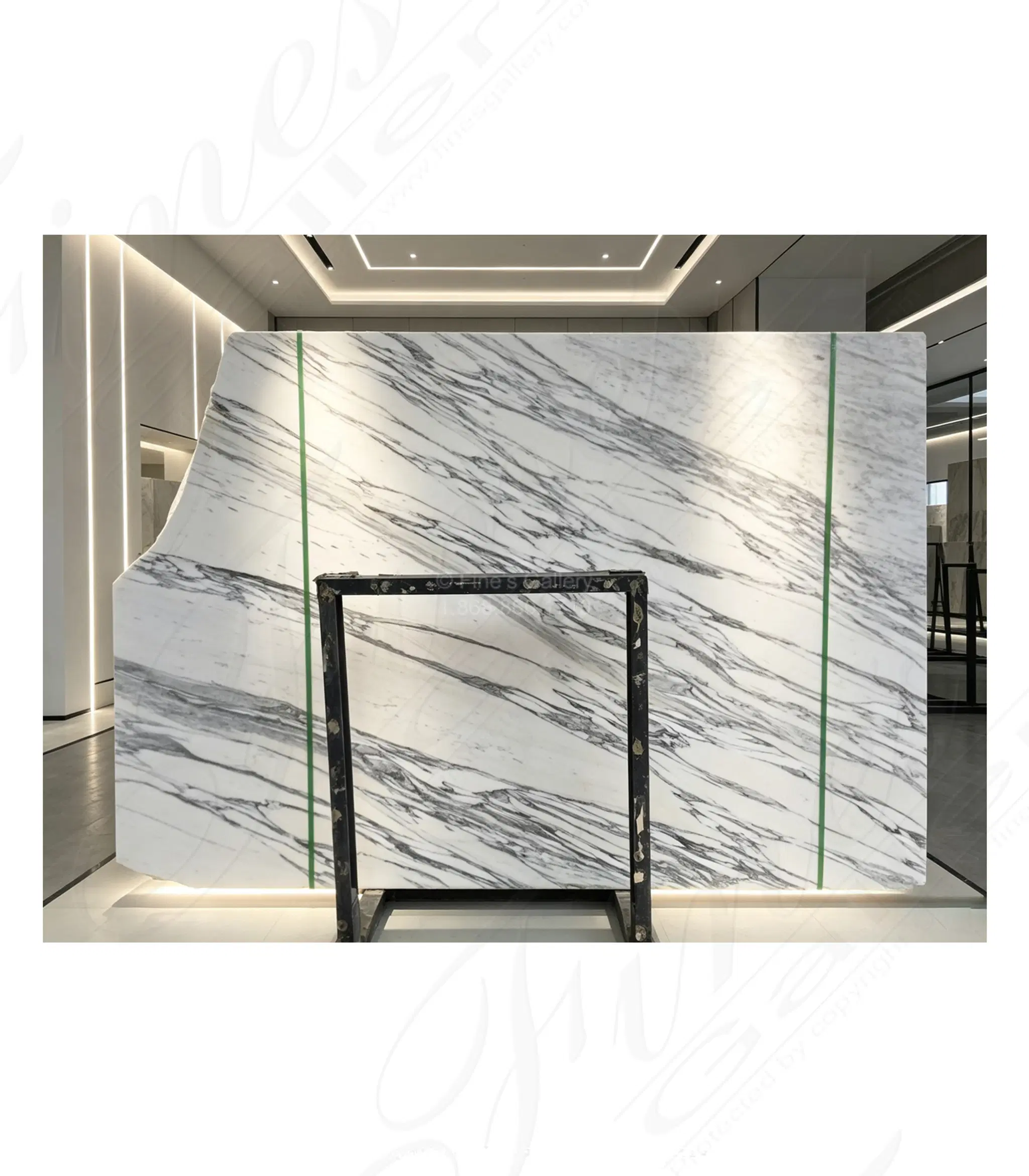 Italian Arabascato Marble Slabs — Model MSLB-016 — Hand-Crafted by Fine's Gallery