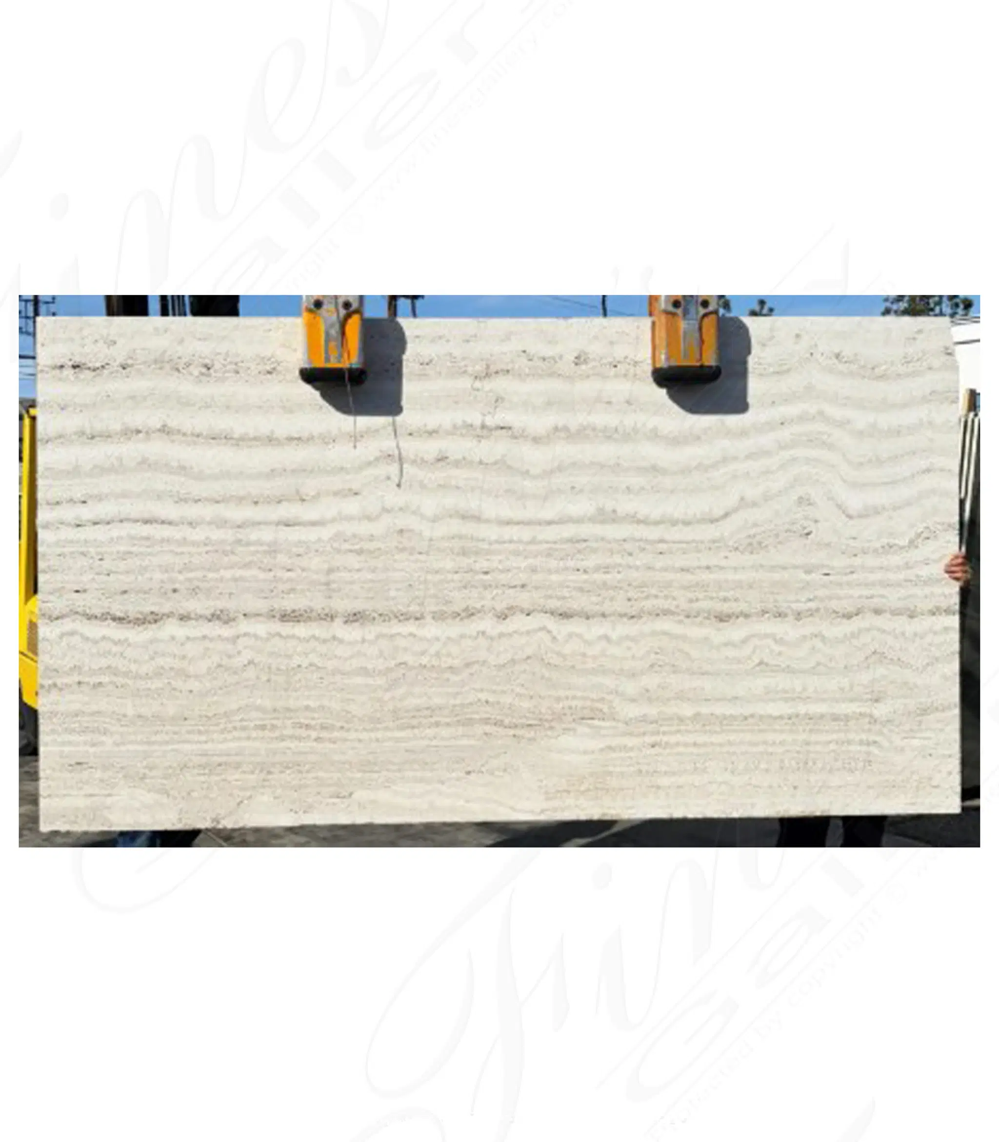Italian Ivory Travertine Slabs — Model MSLB-025 — Hand-Crafted by Fine's Gallery