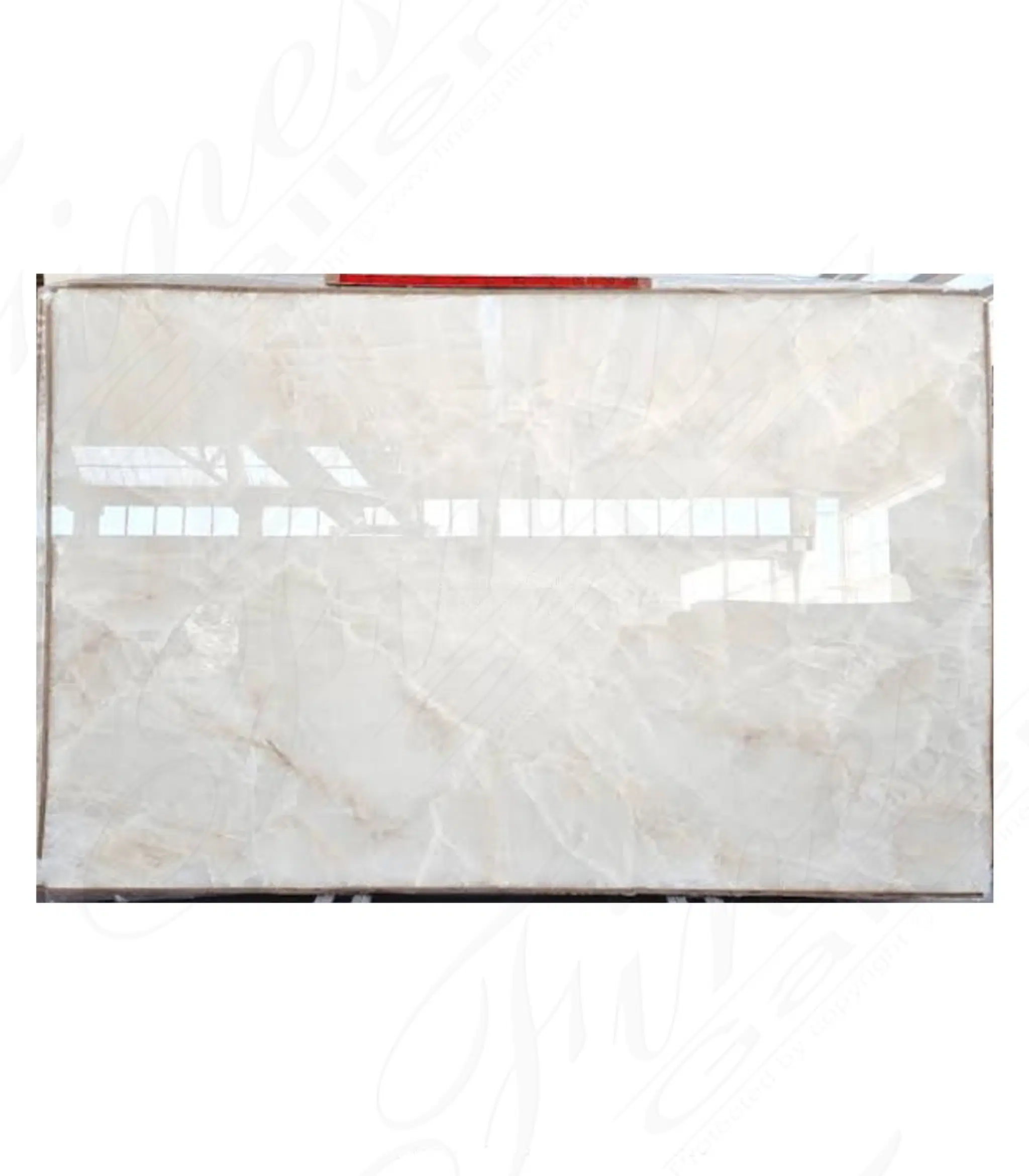 Pure white onyx slabs — Model MSLB-026 — Hand-Crafted by Fine's Gallery