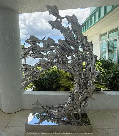 School of Fish in Marine Grade Stainless
