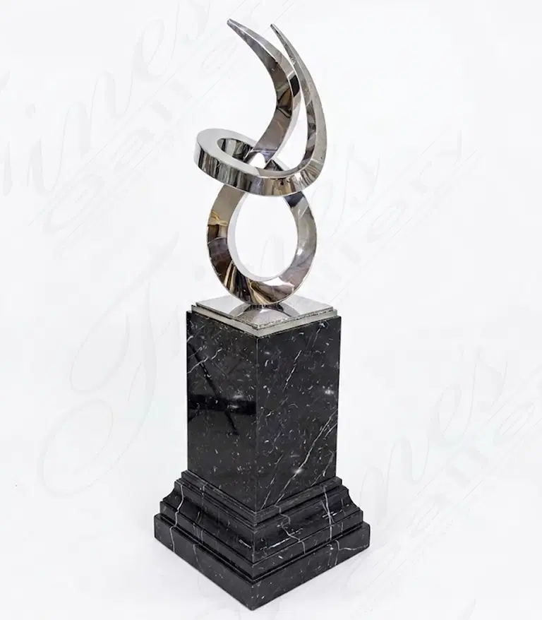 Marine Grade Stainless Steel Abstract Sculpture, 43.5 In