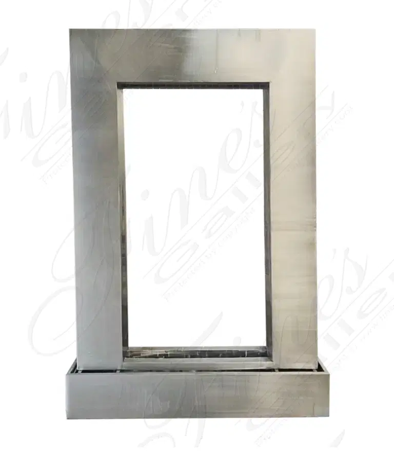 Rectangular Abstract Fountain in Marine Grade Stainless