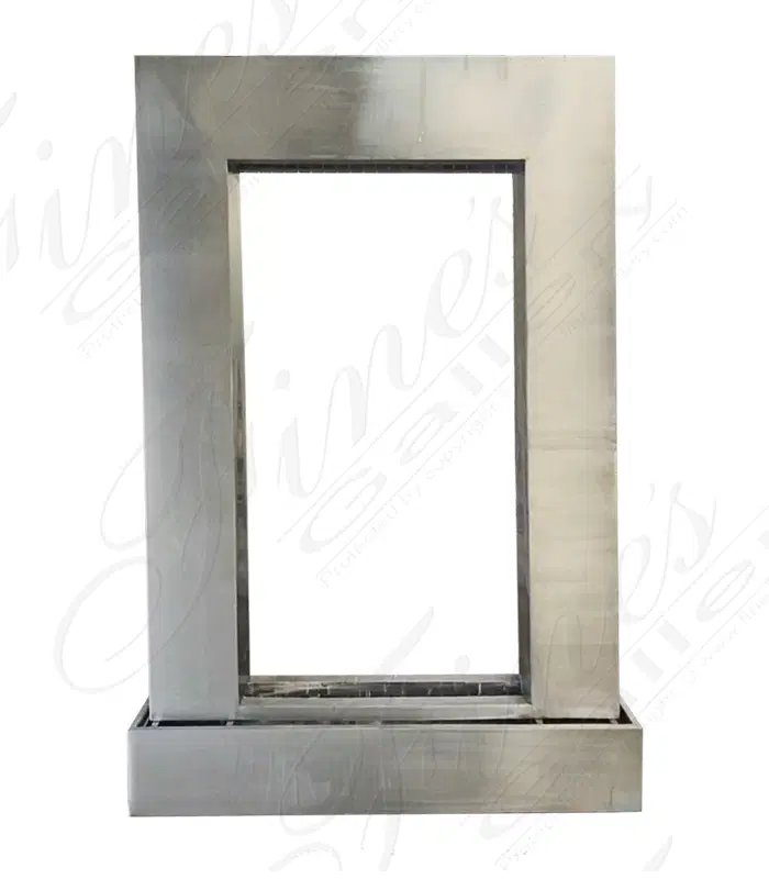 Rectangular Abstract Fountain in Marine Grade Stainless 