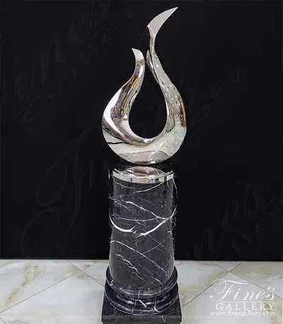 Eternal Flame Modern Statue in Marine Grade Stainless