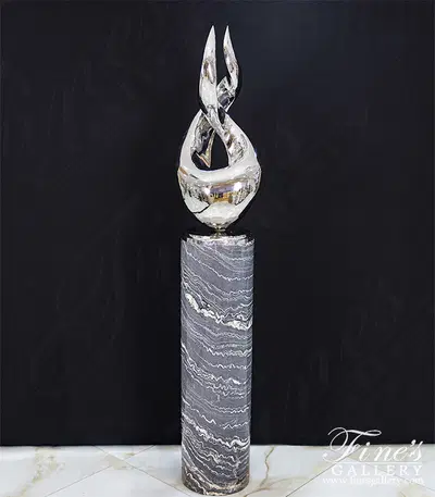 Abstract Flame in Stainless Steel