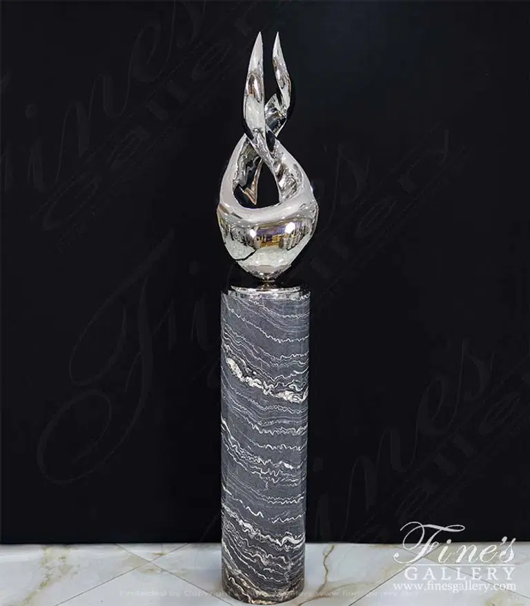 Abstract Flame in Stainless Steel