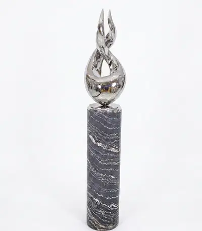 Abstract Flame in Stainless Steel