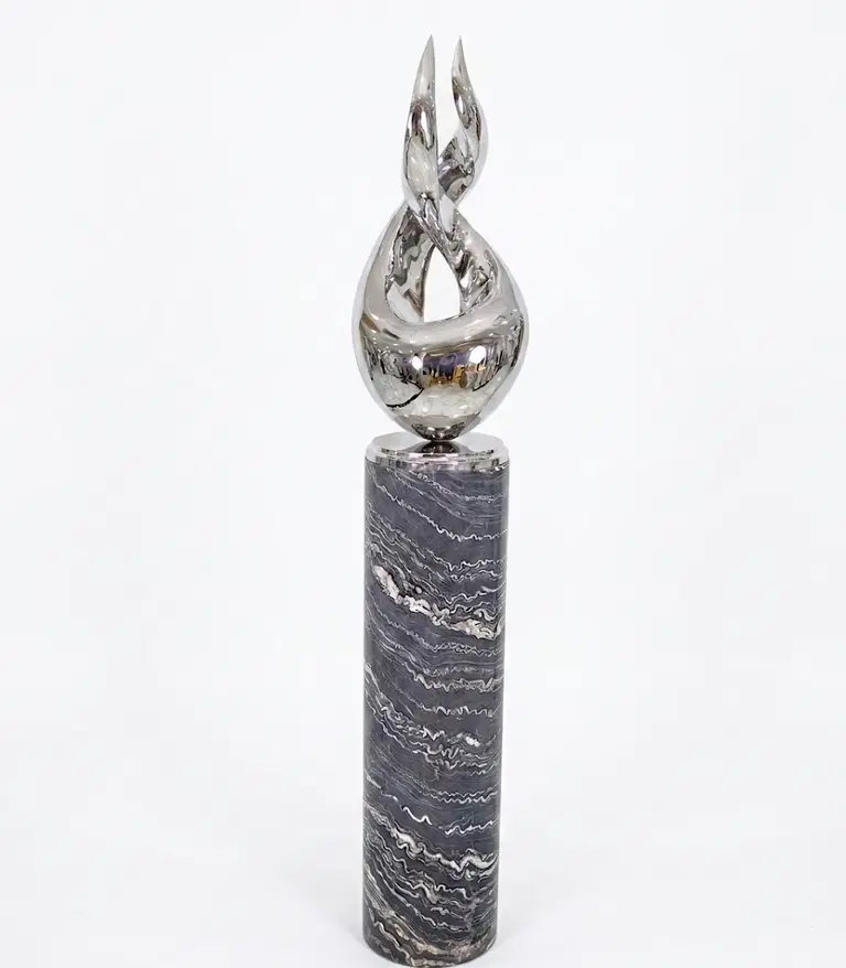 Abstract Flame in Stainless Steel