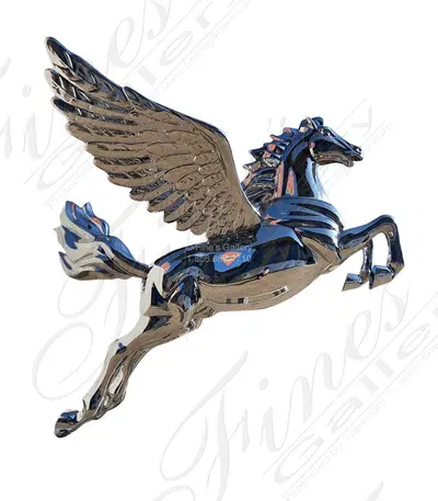 Celestia - A Marine Grade Stainless Winged Pegasus Statue