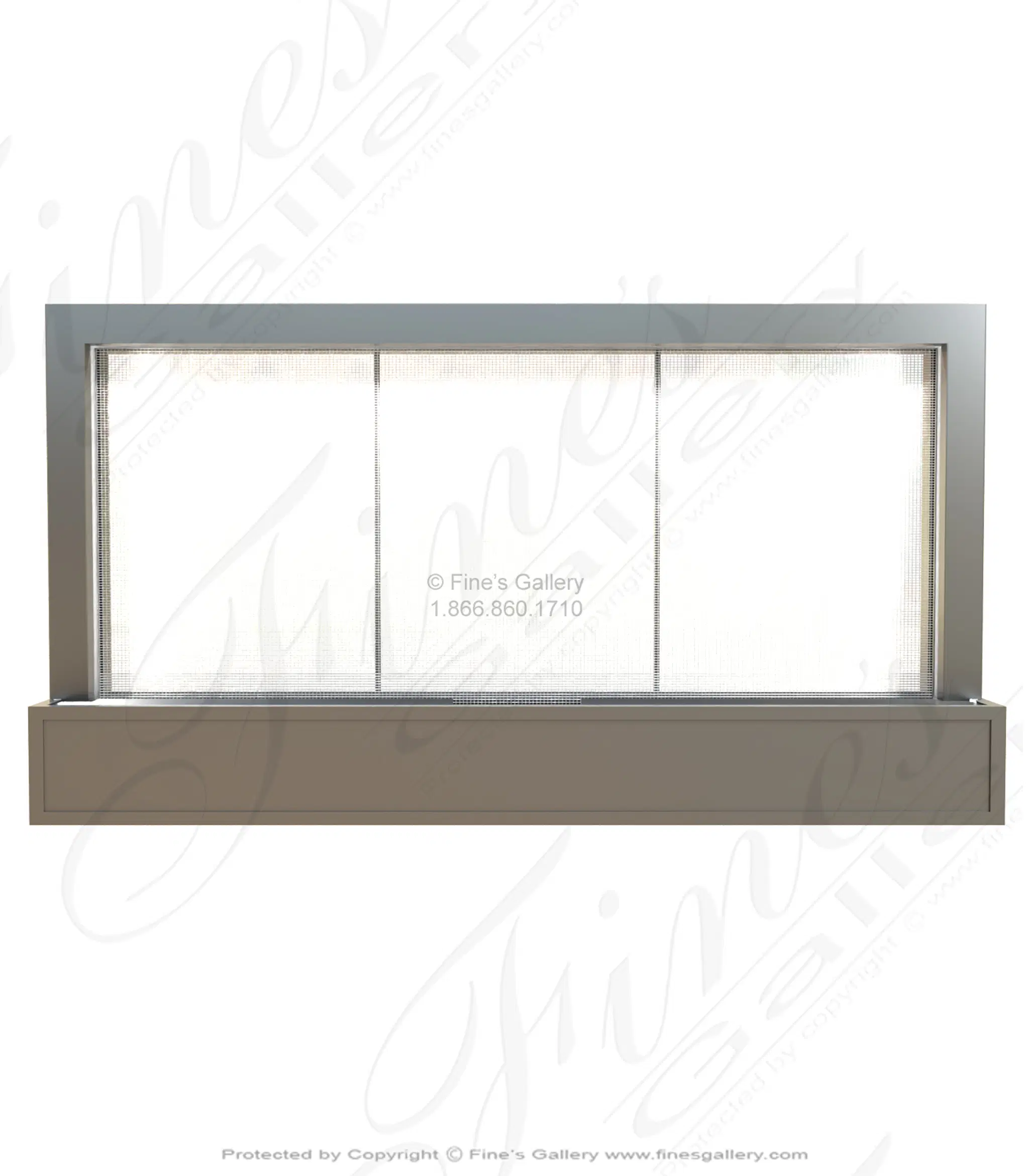 144" Wide Water Wall Fountain in Marine Grade Stainless Steel - SS-103