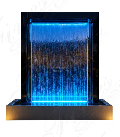 Custom Waterwall Fountain in Marine Grade Stainless Steel