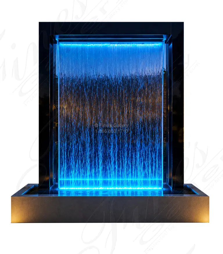 Custom Waterwall Fountain in Marine Grade Stainless Steel