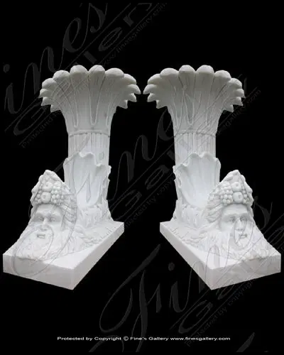 White Marble King Planters